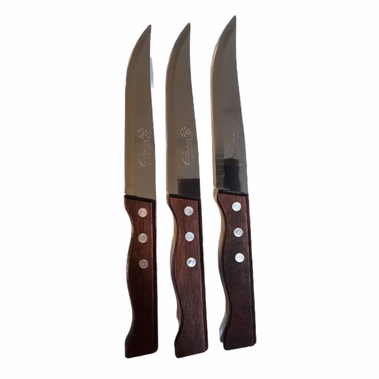 چاقو آشپزخانه دسته چوبی مجموعه 12 عددی سایز 5 اینچ