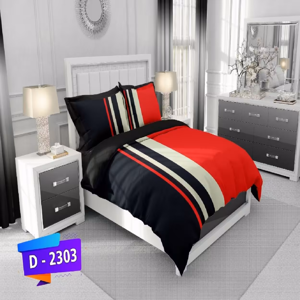سرویس روتختی لمان کد 2303 دونفره 6 تکه