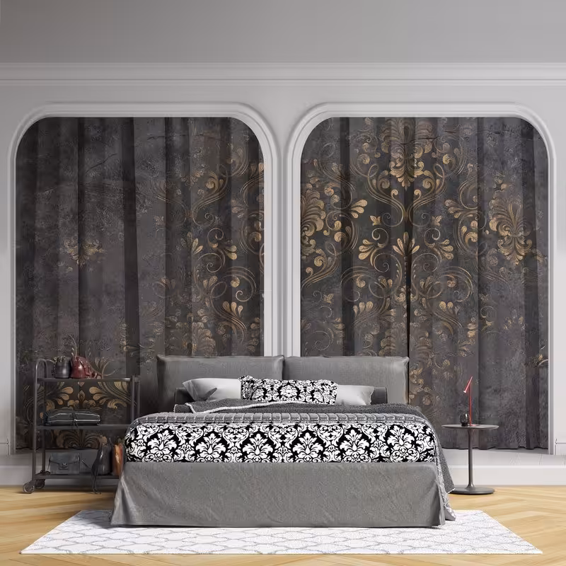 پرده پانچی هازان کلاسیک سایز 140 در 280 کد 1016