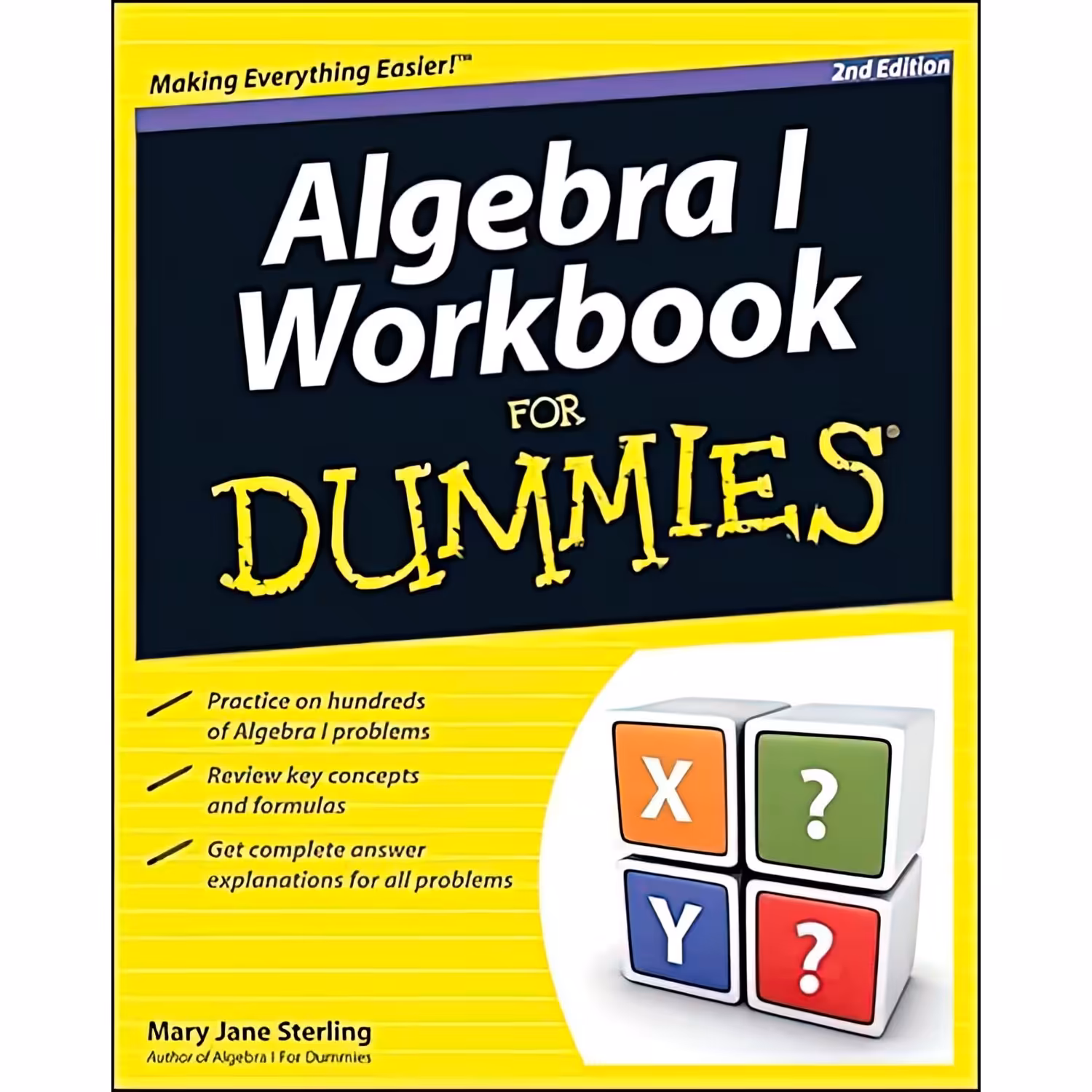 کتاب زبان اصلی Algebra I Workbook For Dummies اثر Mary Jane Sterling