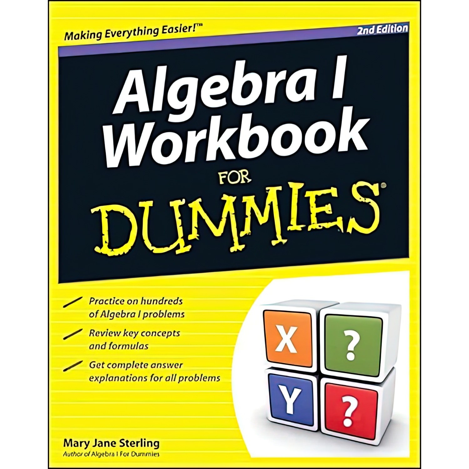 کتاب زبان اصلی Algebra I Workbook For Dummies اثر Mary Jane Sterling