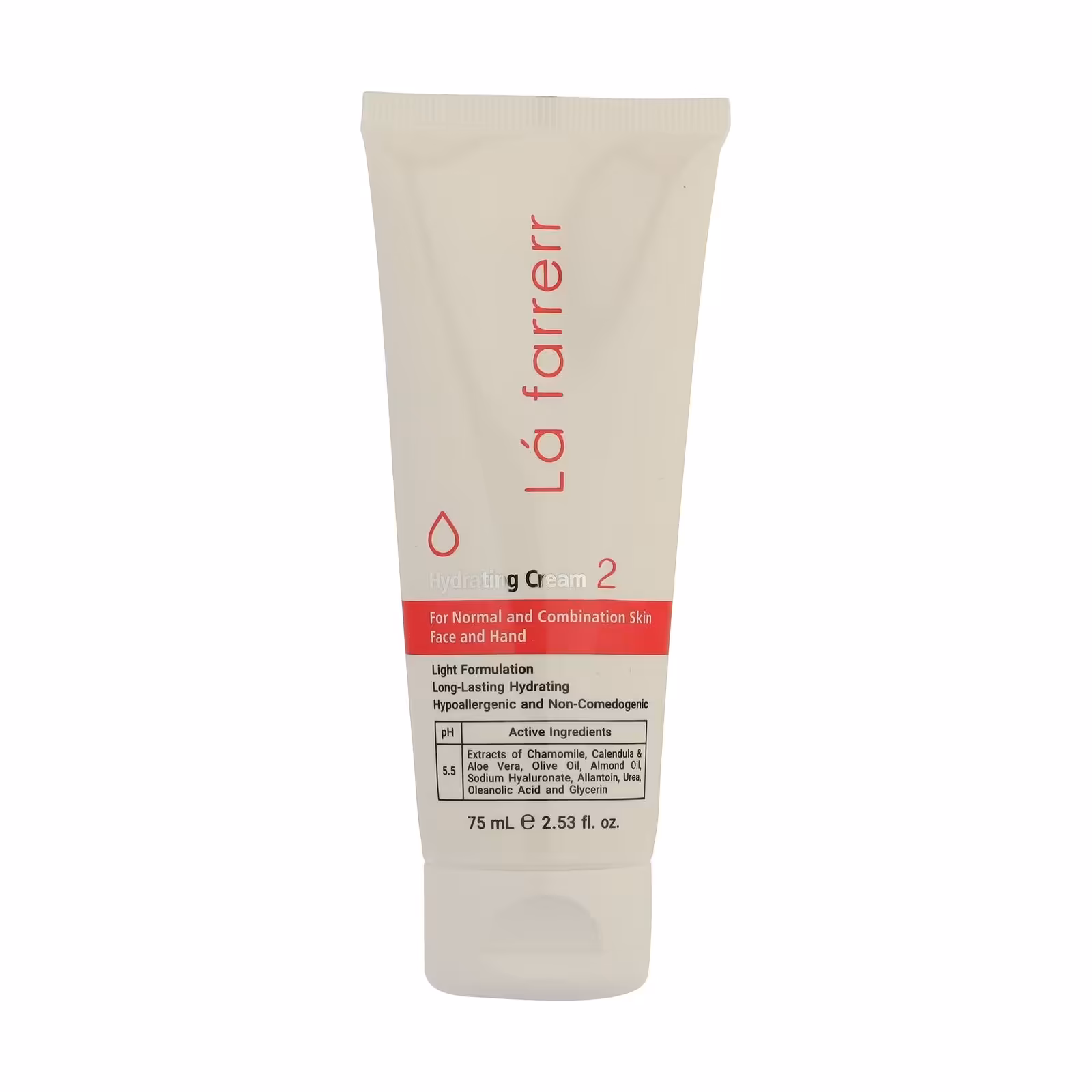 کرم آبرسان دست و صورت لافارر  شماره 2 مناسب پوستهای نرمال و مختلط حجم 75 میلی لیتر