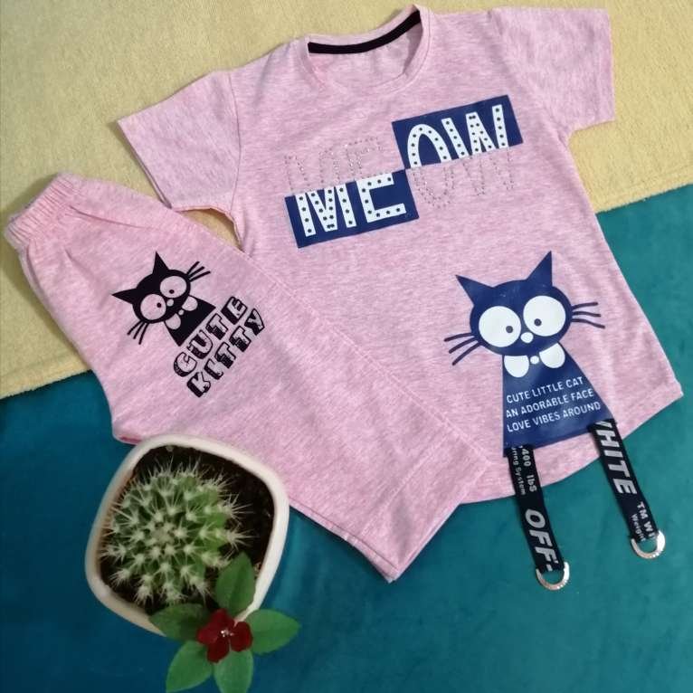 تیشرت  شلوارک دخترانه سایز 40 و 45