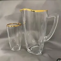 پارچ لیوان ونا لب طلا