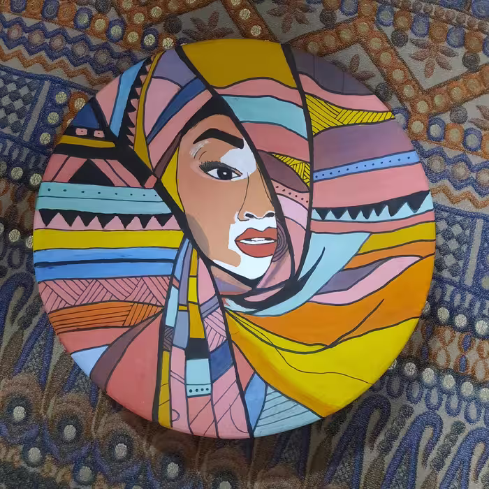 بشقاب سفالی و دیوارکوب سایز 20 طرح زیبا و پرکار