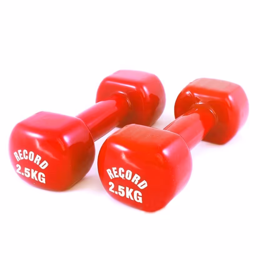 دمبل ایروبیک بانوان روکش‌ دار 2.5 کیلوگرمی رکورد مدل New - دو عددی
