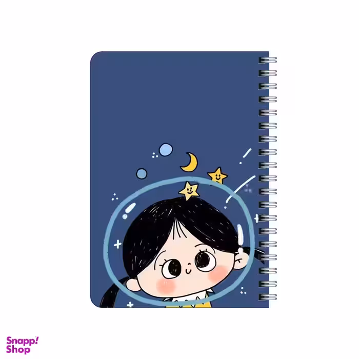 دفترچه یادداشت 80 برگ بامبیلیپ مدل چوبی طرح دختر فضا نورد کد 9678189