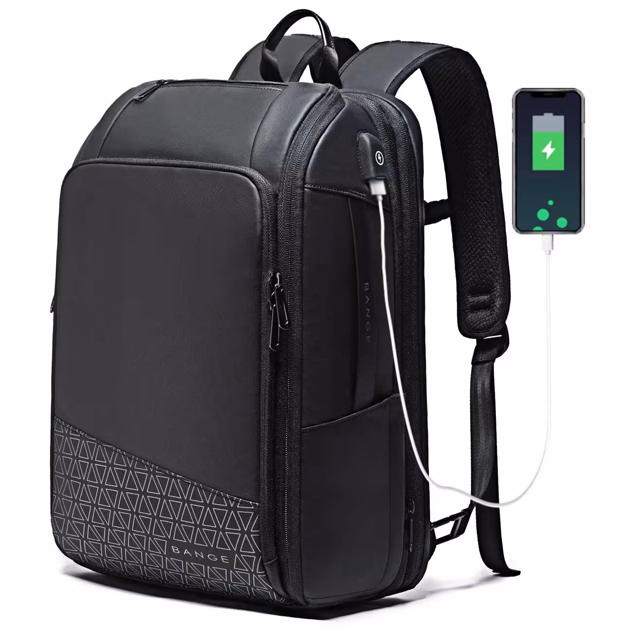 کوله پشتی مسافرتی لپ تاپ 15.6 اینچ با پورت USB و ظرفیت 54 لیتر بنج BANGE 22005D