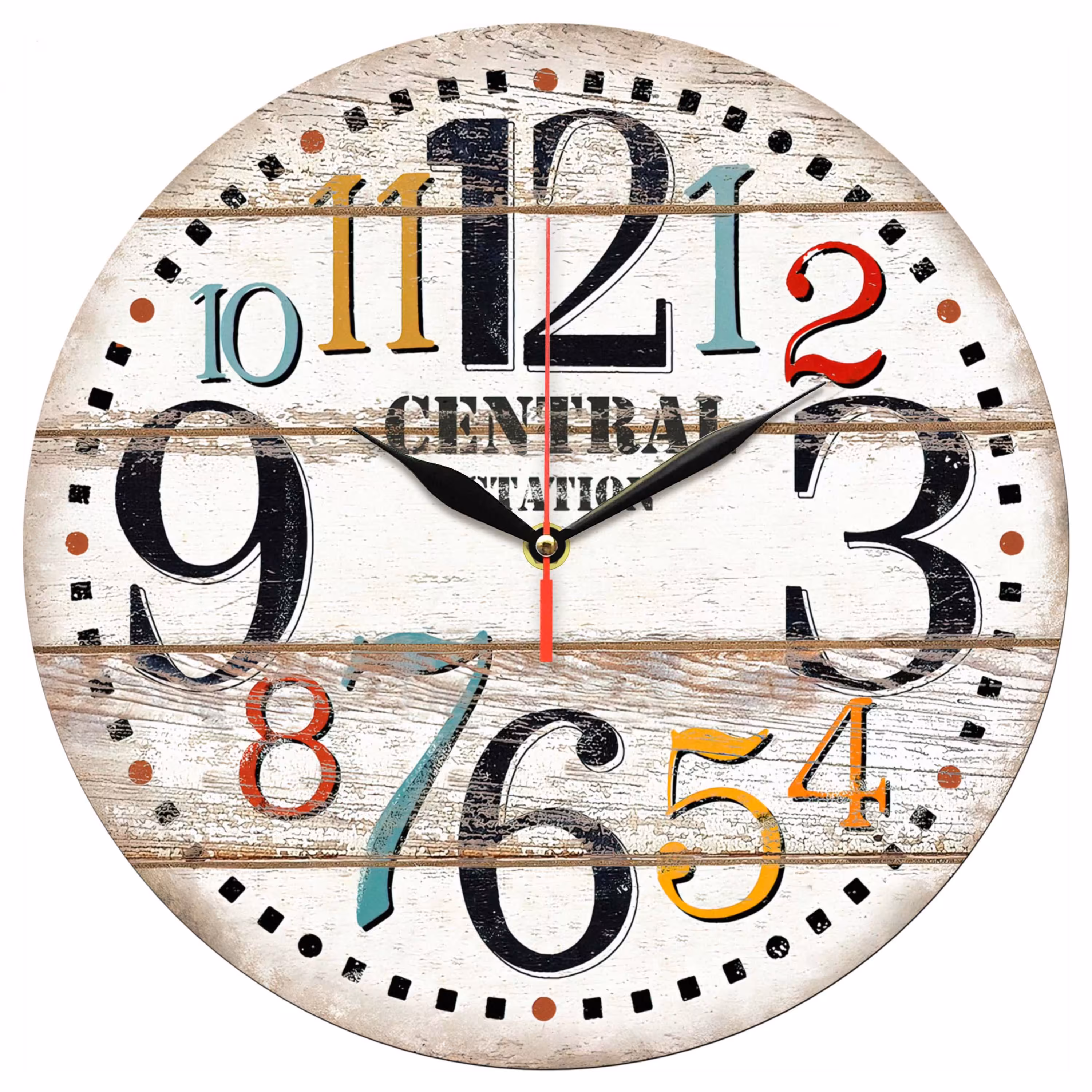 ساعت دیواری مدل 1111 طرح چوب سایز 30