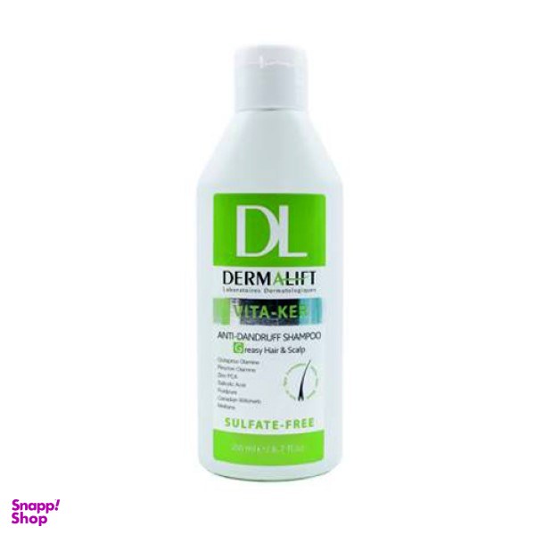 شامپو ضد شوره موی چرب درمالیفت (Dermalift) مدل Vita-ker حجم 200 میلی‌لیتر