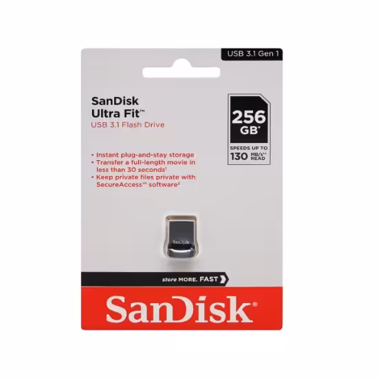 فلش مموری سن دیسک مدل Ultra Fit USB3.1 ظرفیت 256 گیگابایت