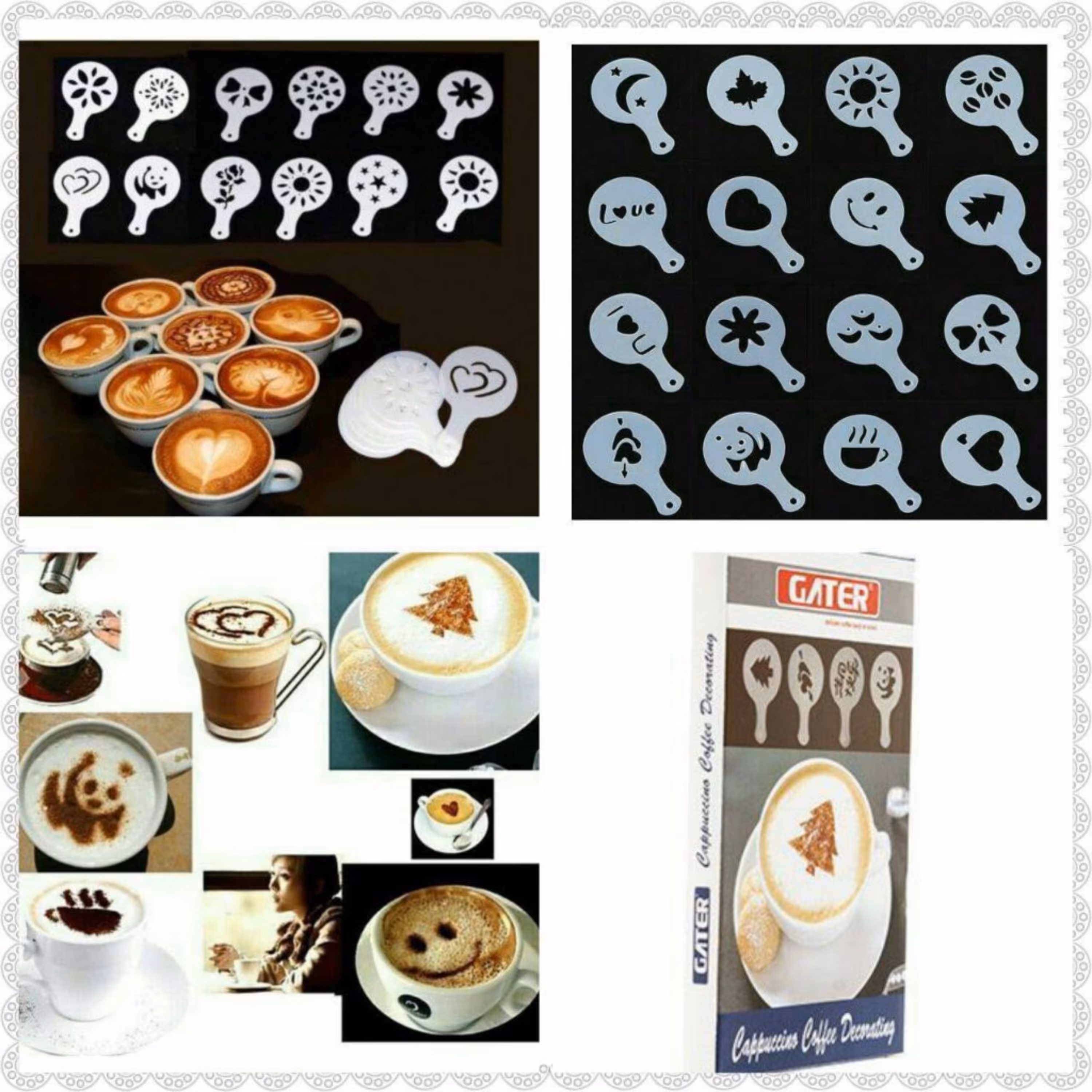 شابلون قهوه 16 تایی سفید