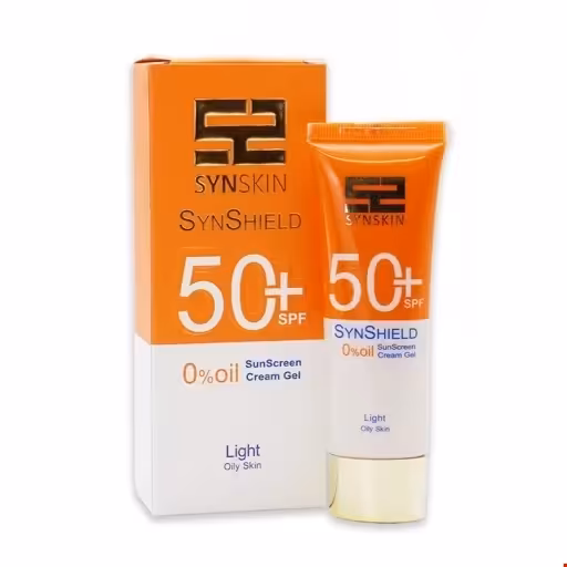کرم ژل ضد آفتاب رنگی ساین شیلد فاقد چربی SPF50 ساین اسکین 50 گرمی