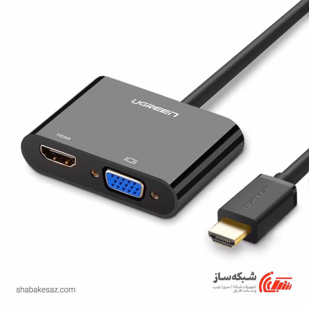 قیمت و خرید تبدیل Mini HDMI به HDMI و VGA با صدا یوگرین Ugreen CM101 - شبکه ساز