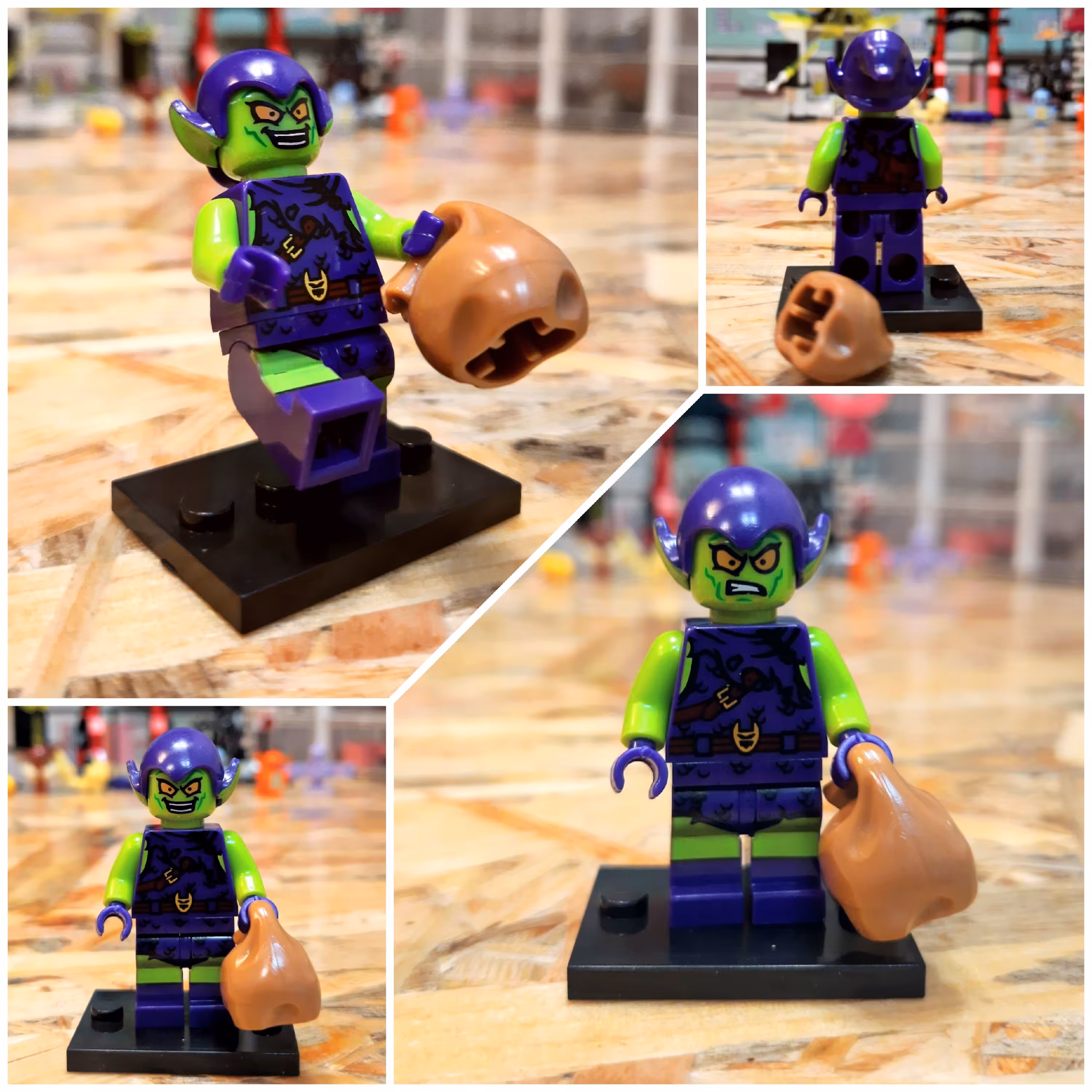 لگو گرین گابلین سبز دو چهره همراه با پلیت و کیسه لگویی کیفیت عالی