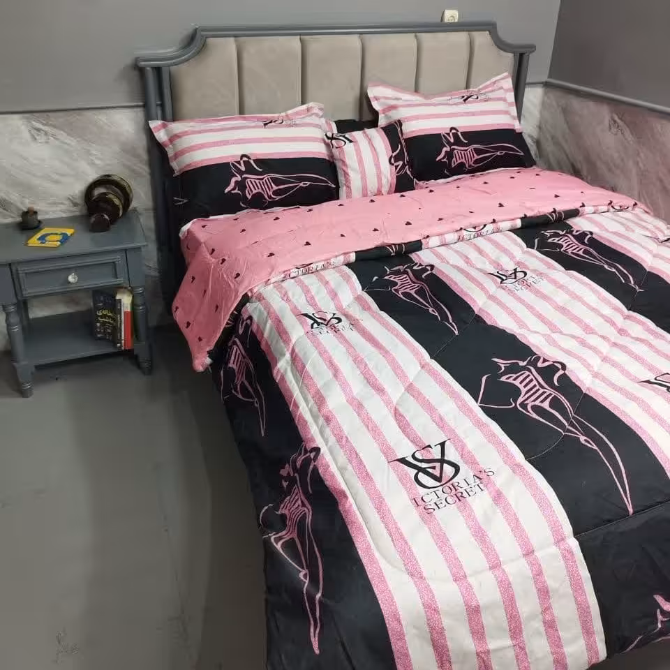 روتختی تکنفره 120 کتان پلی استر کد 361 دو رو طرح ویکتوریا سکرت