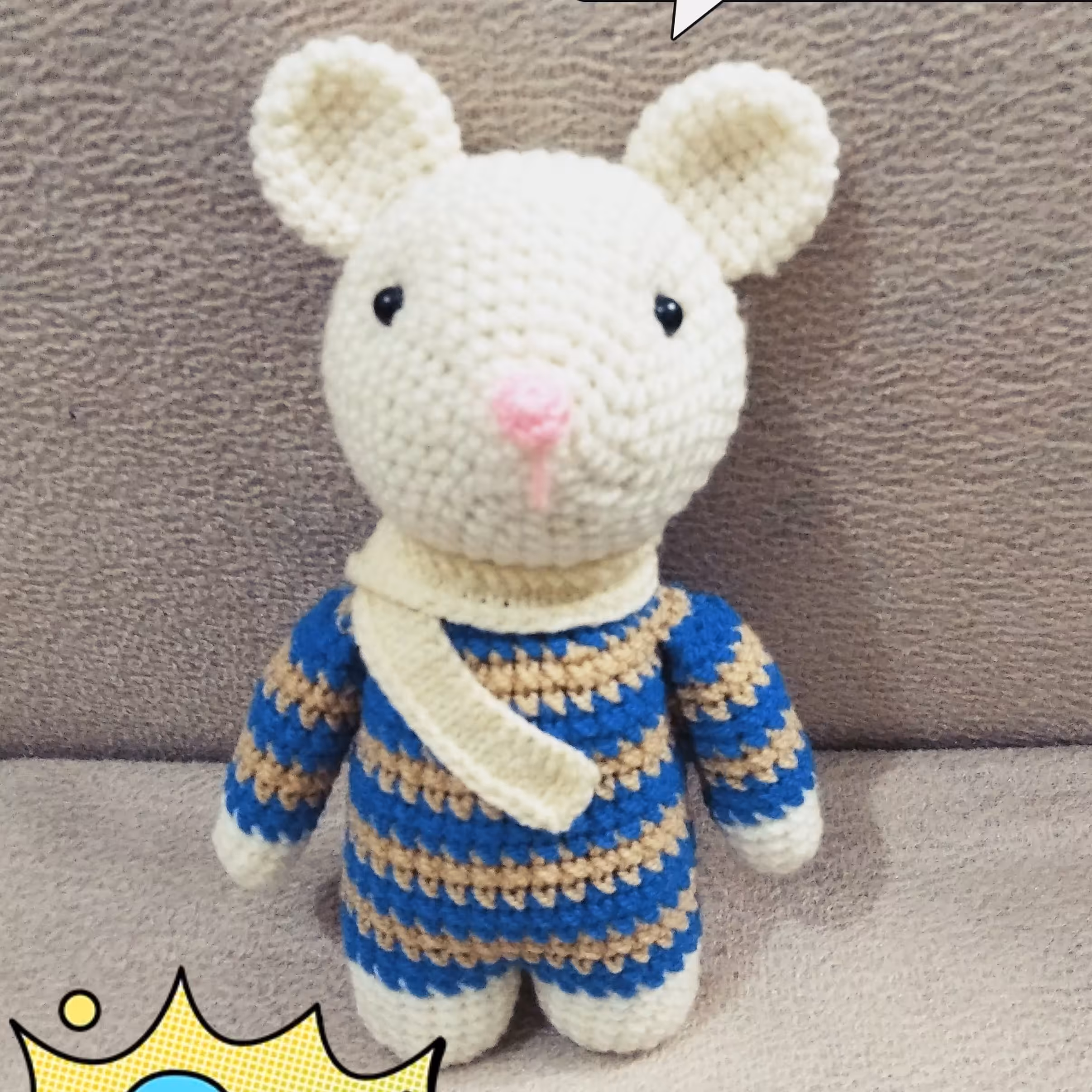عروسک بافتنی موش