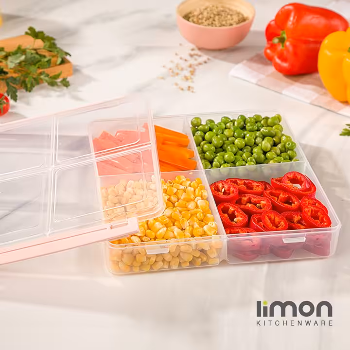 ظرف فریزری 4 خانه لیمون