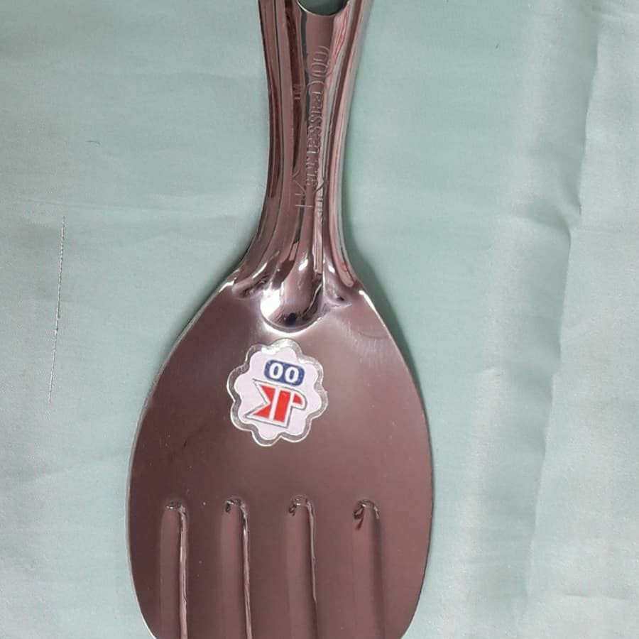 کفگیر برنج پنجه ایسایز 3  استیل هندوزن 90 gضد زنگ