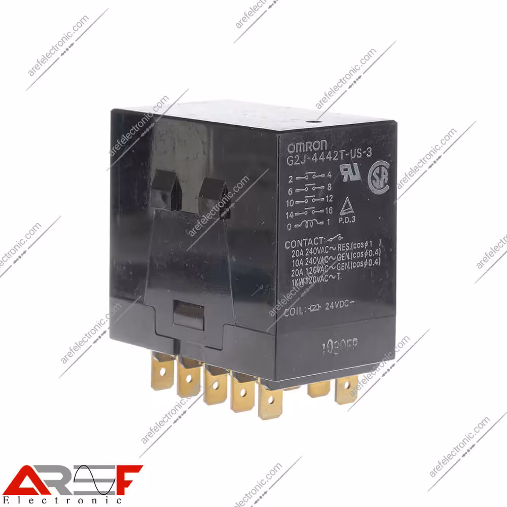 رله امرن G2J-4442T-US-3 دارای 24 ولت و 10 پین - فروشگاه عارف الکترونیک