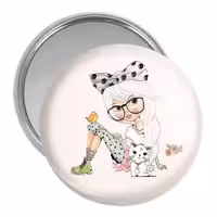 آینه جیبی خندالو مدل دختر کد 5509