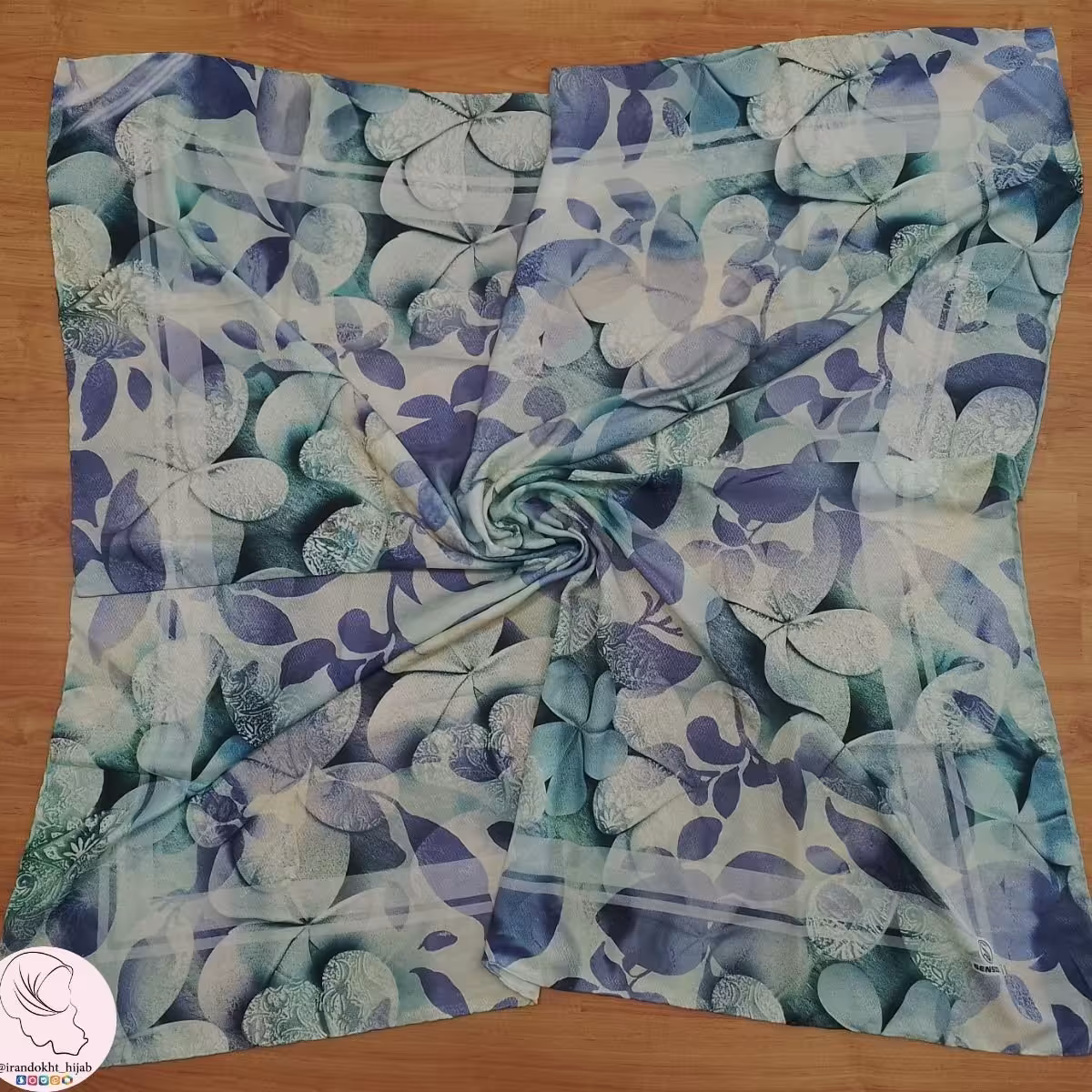 روسری نخ دوردست دوز ، لطیف و خنک ، قواره 140