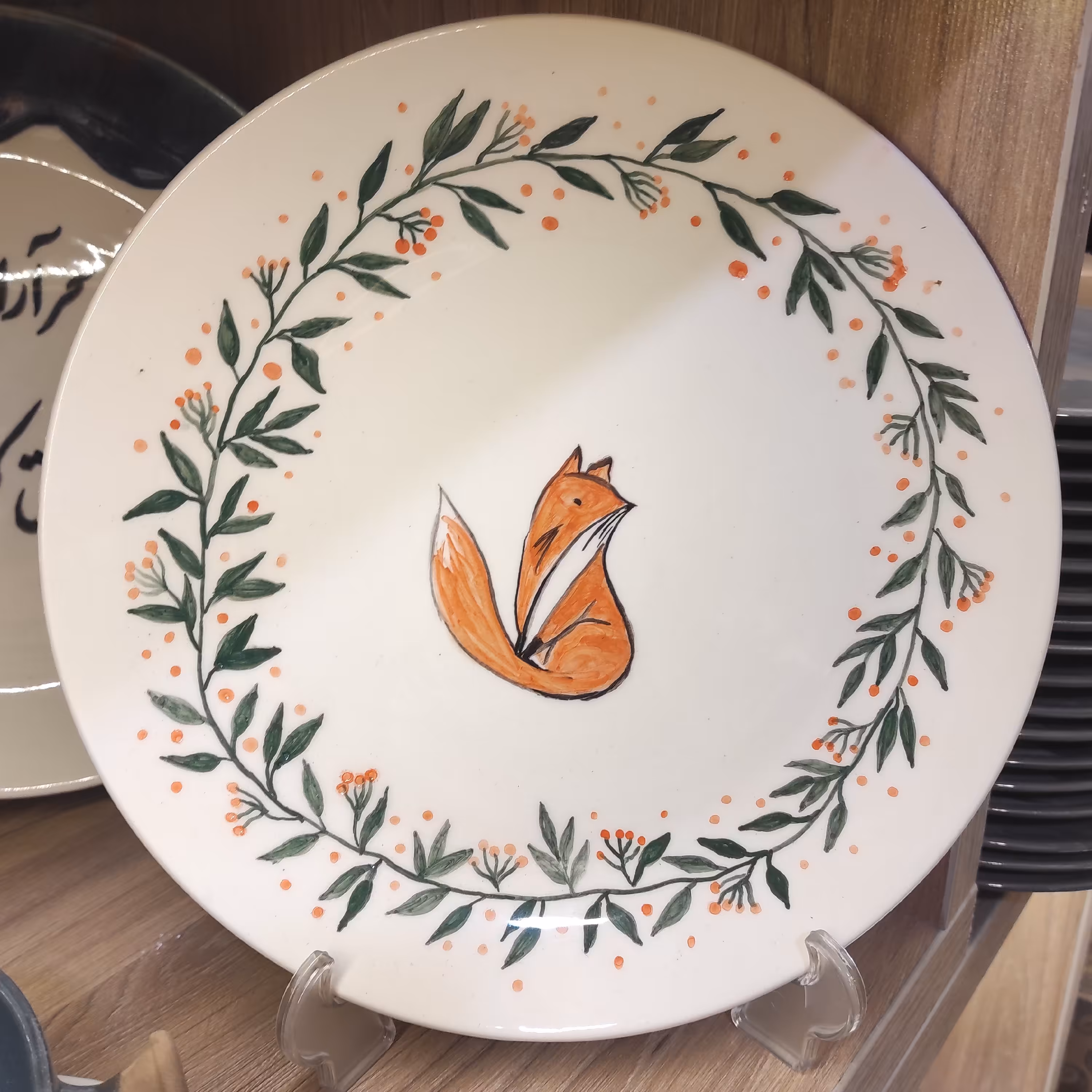 بشقاب نقاشی زیر لعابی جذاب سایز  27 قسمت دوم 