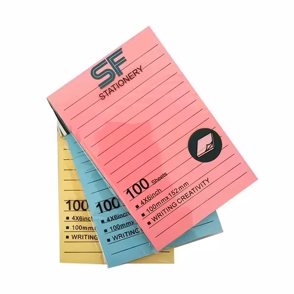 کاغذ یادداشت چسب دار خط دار  پست ایت سایز a6 مدل SF