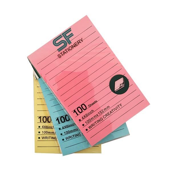کاغذ یادداشت چسب دار خط دار پست ایت سایز a6 مدل SF