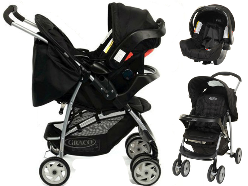 کالسکه کریر گراکو مدل میراژ پلاس رنگ مشکی ساده Graco Mirage Plus