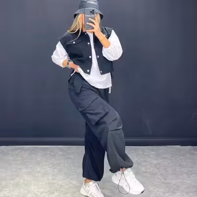 ست سه تیکه بلوز وژیله وشلوار ژاویا