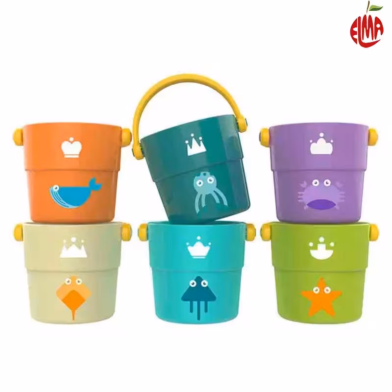 اسباب بازی سطل 6 عددی He-0223 هانگر Huanger