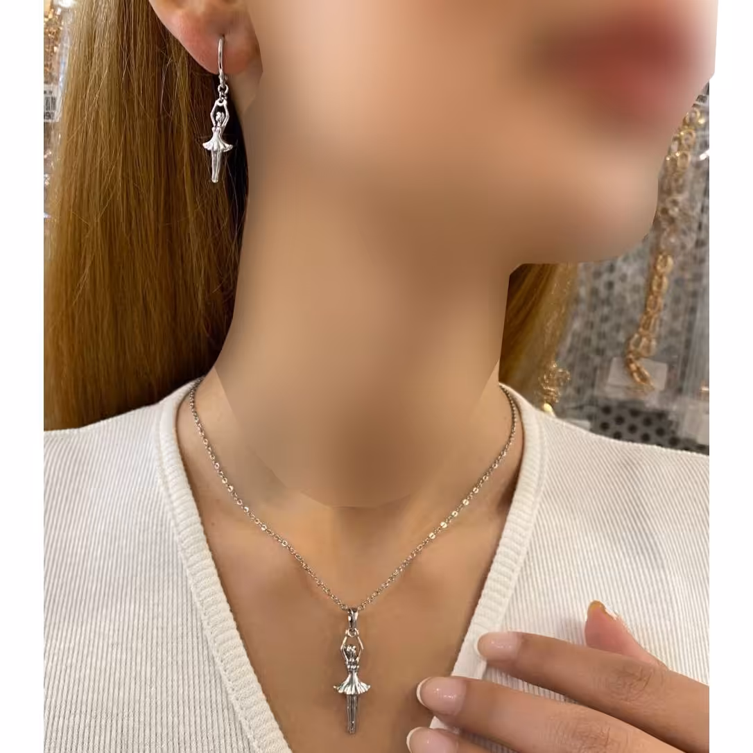 نیم ست ژوپینگ طرح باله (بدون زنجیر)  1136