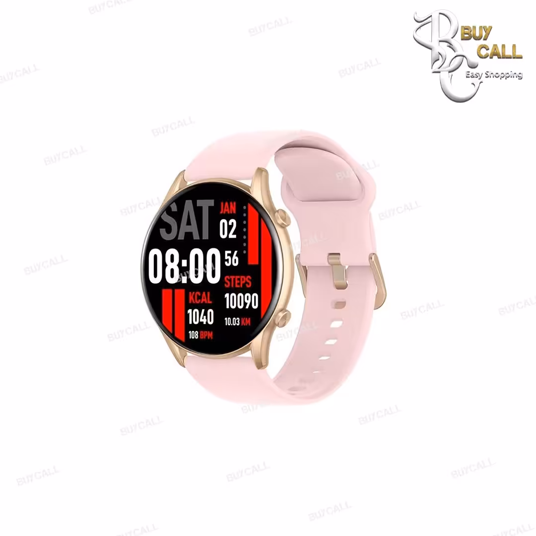 ساعت هوشمند کیسلکت مدل KR رنگ صورتی به اضافه 1 عدد بند نارنجی سیلیکونی