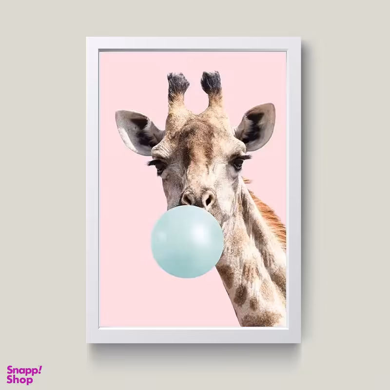 تابلو مدل دکوراتیو زرافه funny giraffa کد G7-08