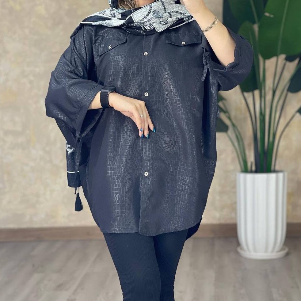 پانچ مشکی مدل ترمه جنس داکرون طرحدار