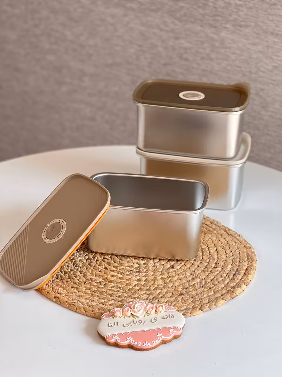 ظرف غذا استیل درب پلاستیکی کد 2104