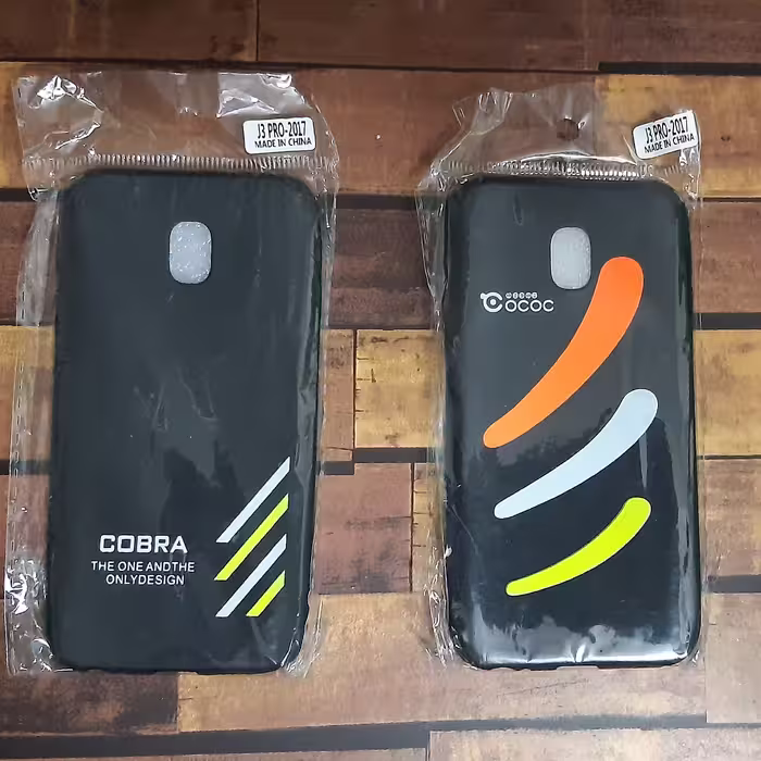 قاب سیلیکونی طرح دار سامسونگ مدل j3 pro مناسب برای محافظت از پشت گوشی و خط خش