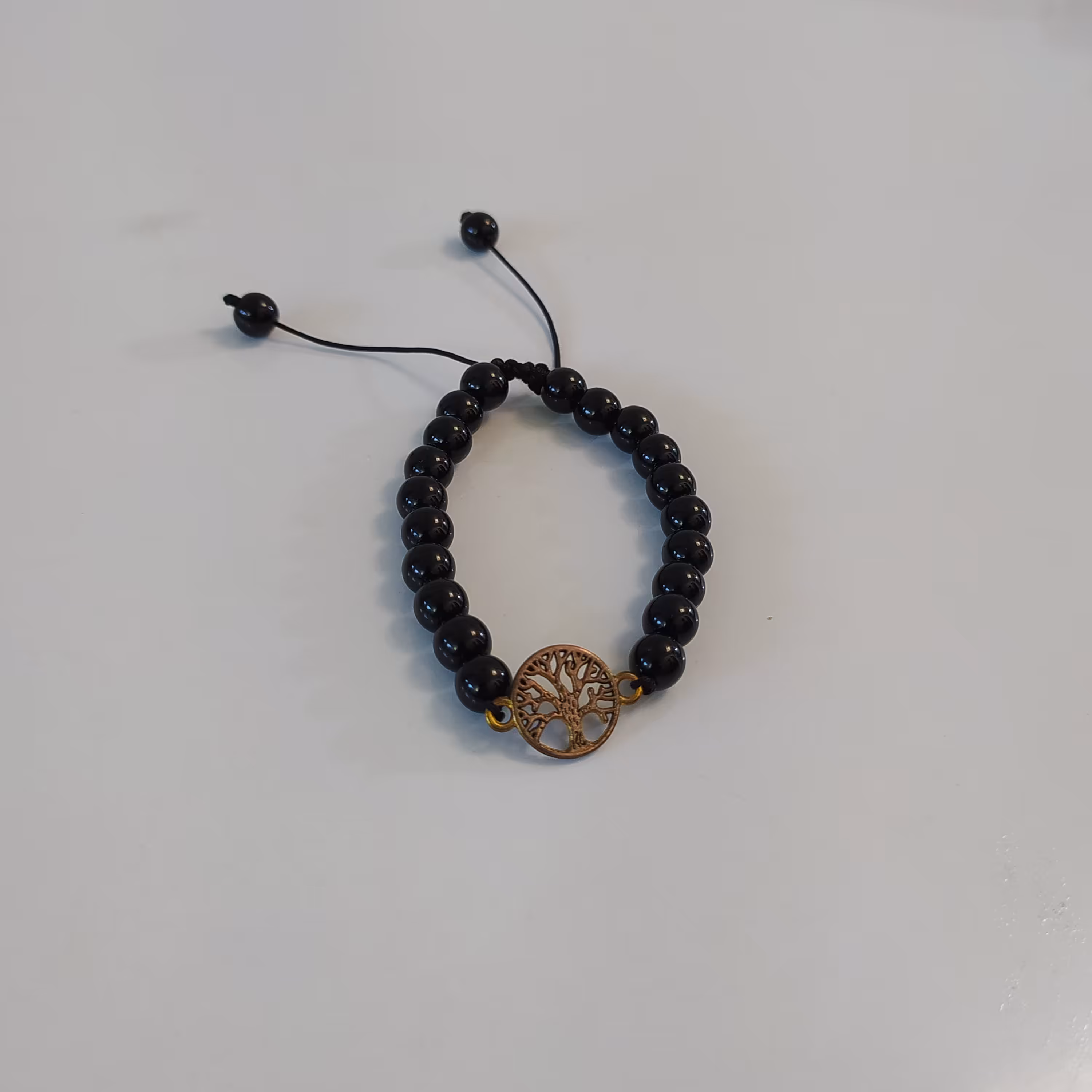 دستبند سنگ اونیکس طرح درخت زندگی