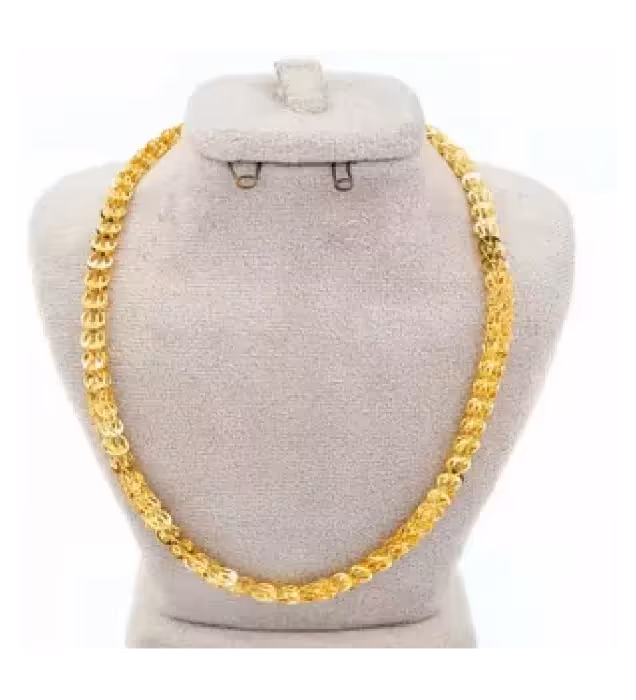 گردنبند طلا زنانه 18 عیار مدل پولکی - 6 گرم