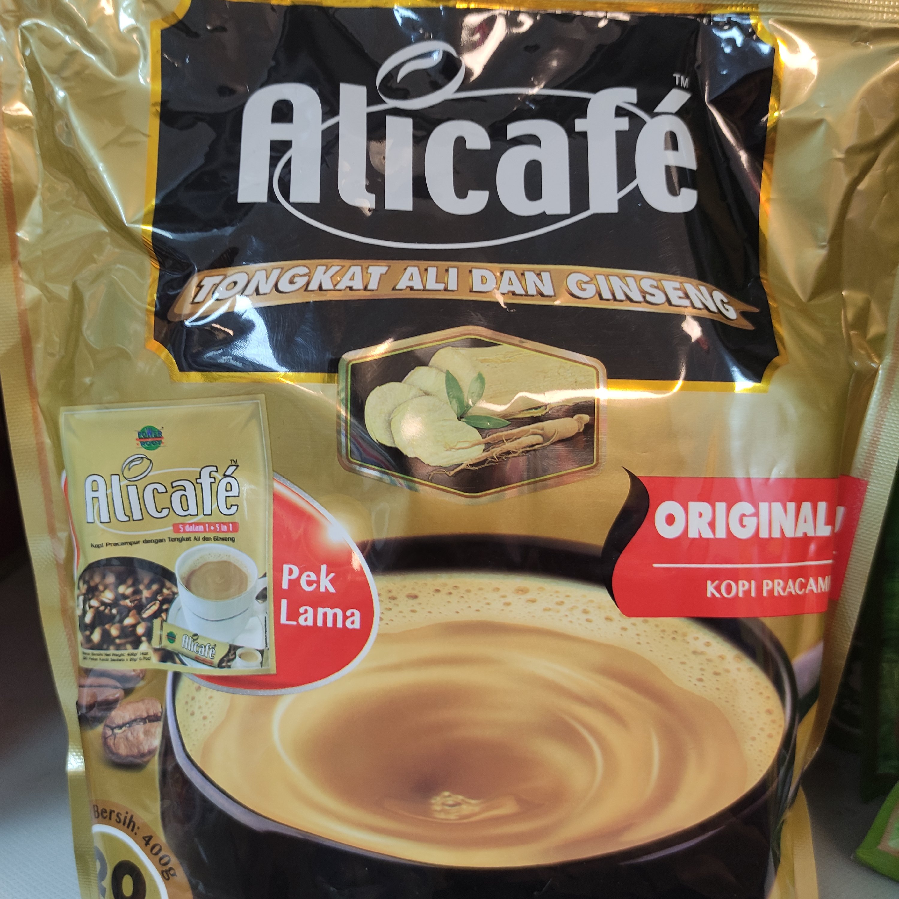 علی کافی جینسینگ دار 20عدali caffeارسال رایگان