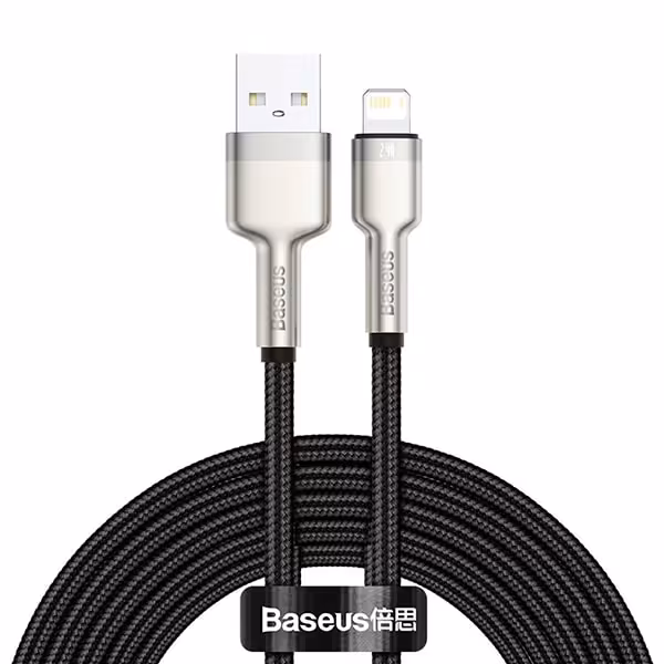 کابل تبدیل USB به لایتنینگ 2 متری بیسوس CALJK-B01