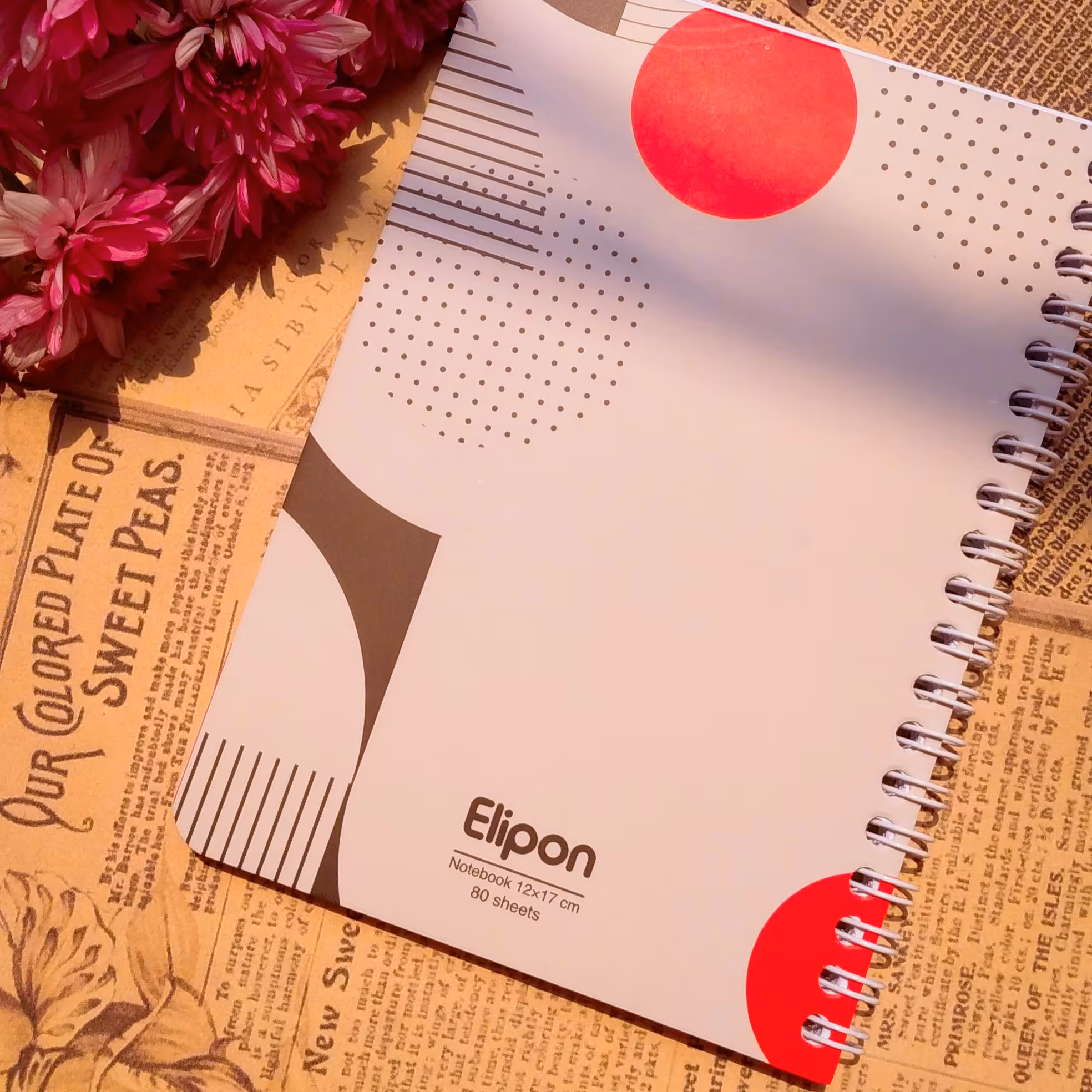 دفترچه خط دار 80 برگ طرح انتزاعی