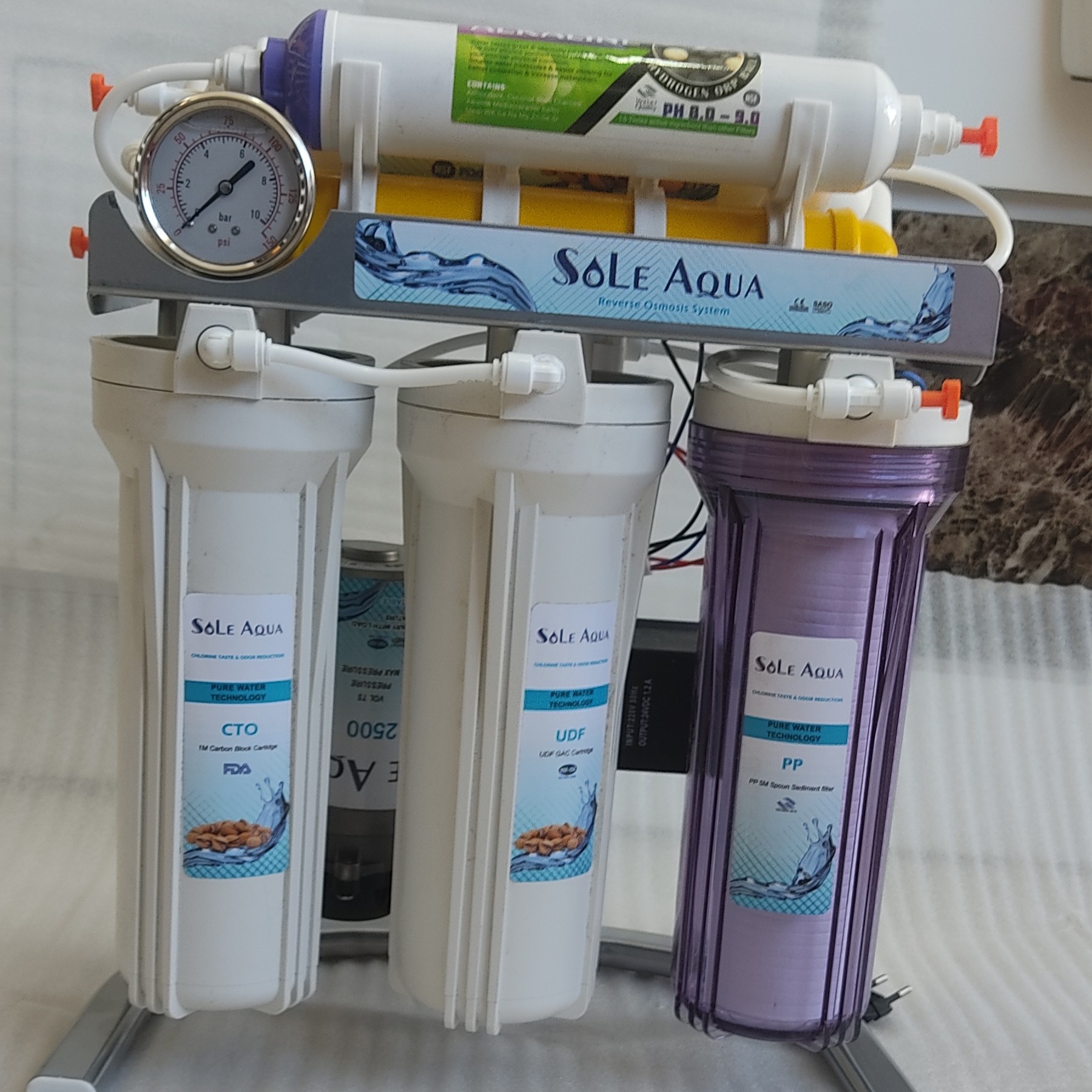 تصفیه اب 7 مرحله ای SOLEAQUA محصول مشترک ایران و تایوان