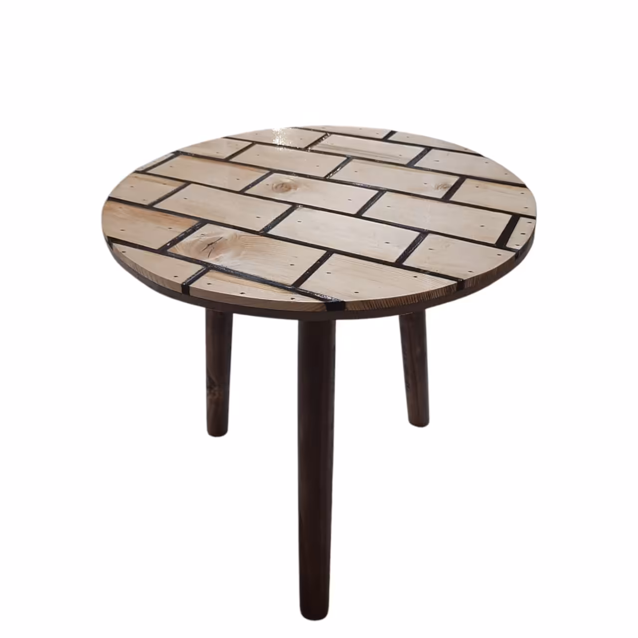 میز عسلی چوبی طرح آجری کد 51