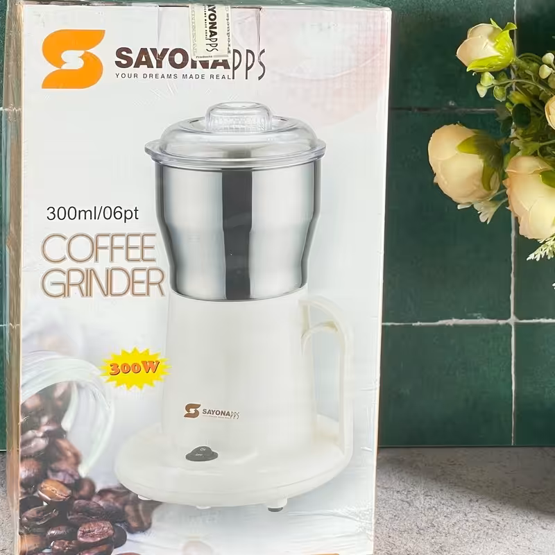 آسیاب سایونا مدل SSP تیغه وبدنه استیل ضد زنگ با ظرفیت 300 میلی متر  و  توان مصرفی  300 وات