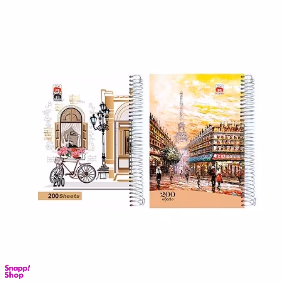 دفتر 200 برگ سیمی طلقی کد 7212