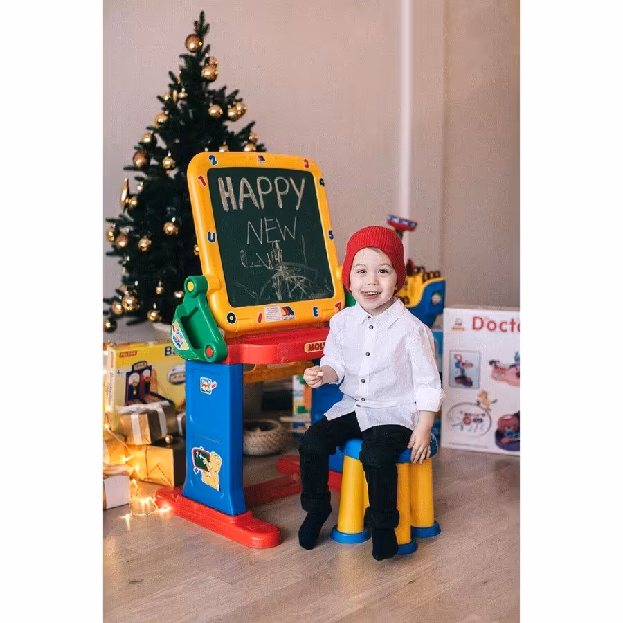 تخته نقاشی و میز تحریر کودک دو کاره با صندلی مدل 1014