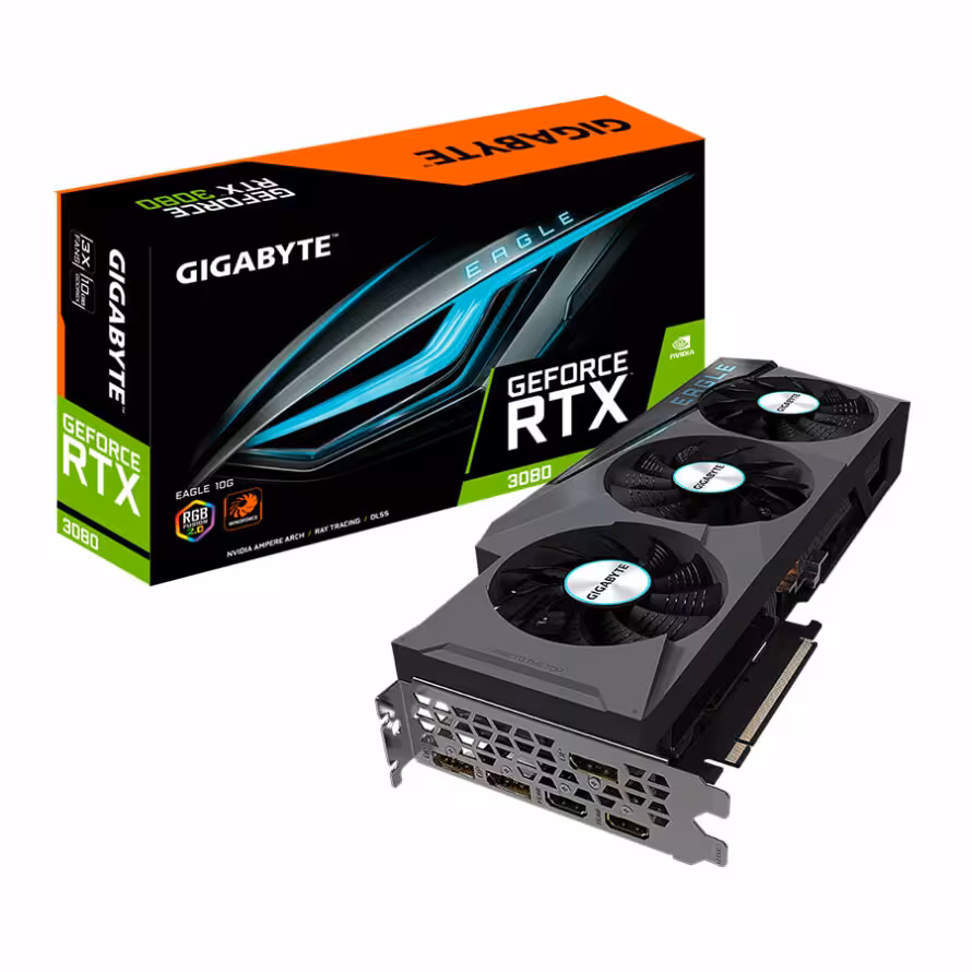 خرید کارت گرافیک گیگابایت Graphics Gigabyte GeForce RTX 3080 EAGLE 10G با بهترین قیمت