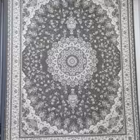 فرش ماشینی  پاتریس 1500شانه طرح الماس طوسی کناره 2متری